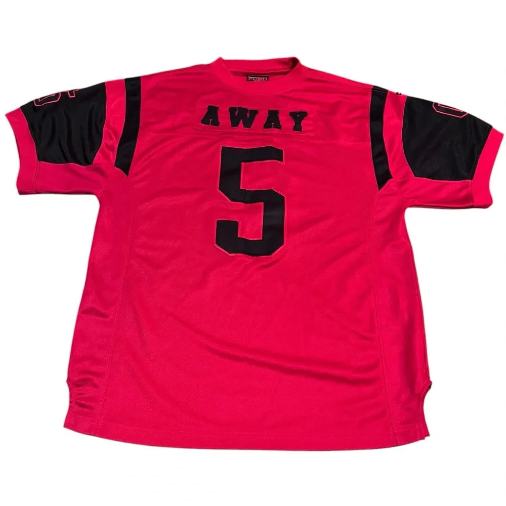 Vintage FUBU Football Jersey‎ Shirt Y2K Hip Hop Streetwear Red Black